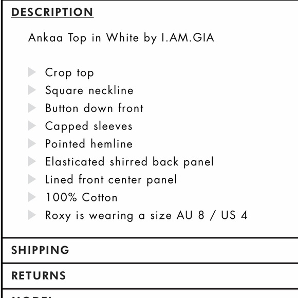 SOLD✨NWT I.AM.GIA ANKAA TOP - Picture 5 of 6